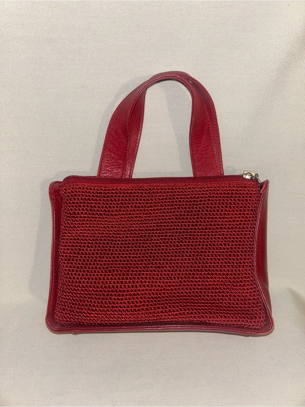 The Sak Red Woven-Front Shoulder Bag